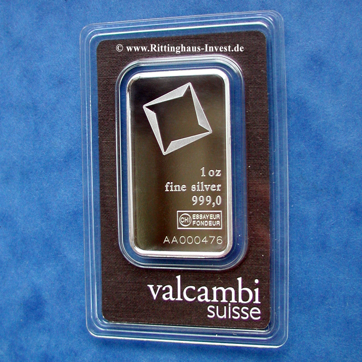 Silberbarren Geschenkkarte # 12 Valcambi Motiv : Liebe 