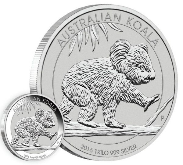 2011 2012 2013 2014 2015 2016 Australian $1 Koala 1 oz Silver Bullion Coin Set 