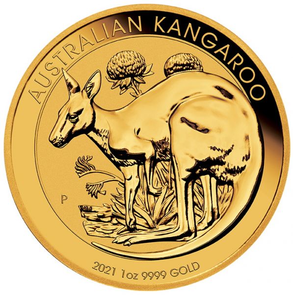 2021 Australian Kangaroo 1oz Unze Gold Goldmünze gold coin Känguru Nugget